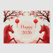 Jaar van het Paard 2026 Vellum Uitnodigingen (Voorkant)