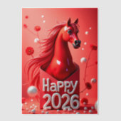 Jaar van het Paard 2026 Vellum Uitnodigingen (Voorkant)