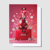 Jaar van het Paard 2026 Vellum Uitnodigingen (Offset)