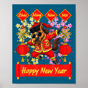 Jaar Van Het Paard 2026 Vietnamees Nieuwjaar 2 Poster