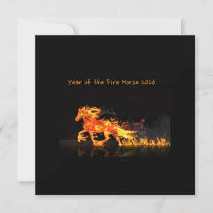 Jaar van het Paard 2026 (Vuur Paard) Plat Kaart