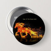 Jaar van het Paard 2026 (Vuurpaard) Ronde Button 7,6 Cm (Voorkant /achterkant)