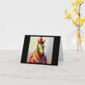 Jaar van het Paard 4 Kaart (Gele Bloem)