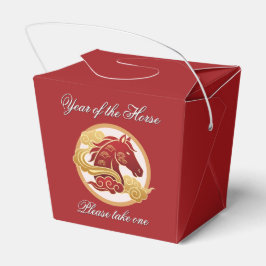 Jaar van het Paard 5cm b x 5cm l x 7cm h Favor Doo Bedankdoosjes