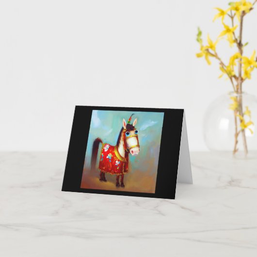 Jaar van het Paard 8 Kaart (Gele Bloem)