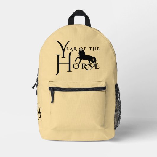 Jaar van het paard bedrukte rugzak (Voorkant)