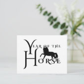 Jaar van het paard briefkaart (Staand voorkant)