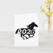 Jaar Van Het Paard Chinees Maankalender Festival 2 Kaart (Gele Bloem)