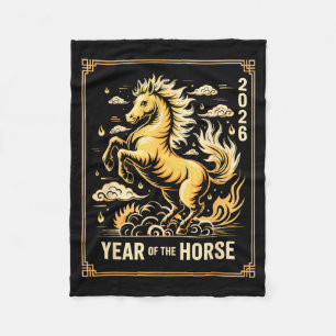 Jaar Van Het Paard – Chinees Nieuwjaar 2026 Fleece Deken
