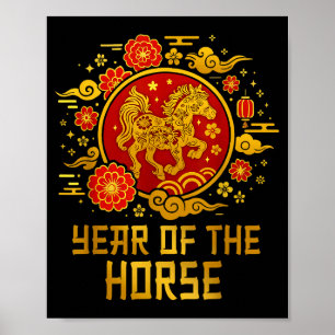 Jaar Van Het Paard Chinees Nieuwjaar 2026 Zodiac H Poster