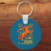 Jaar van het paard Chinese maankalender Sleutelhanger (Voorkant)