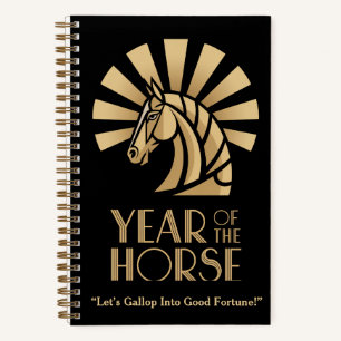 Jaar van het Paard Chinese Zodiac Notitieboek