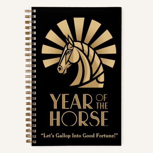 Jaar van het Paard Chinese Zodiac Notitieboek (Voorkant)