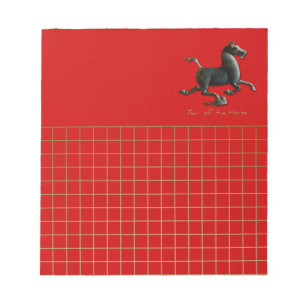 Jaar van het Paard Chinese Zodiac Verjaardag SqNP Notitieblok