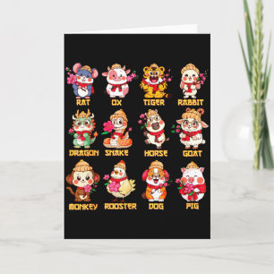 Jaar Van Het Paard Chinese Zodiakale Dieren Tekens Kaart