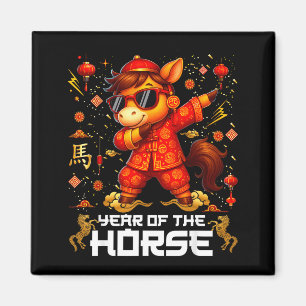 Jaar Van Het Paard Dabbing Paard Maan Chinese Nieu Magneet