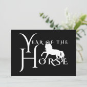 Jaar van het paard kaart (Staand voorkant)