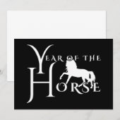 Jaar van het paard kaart (Voorkant / Achterkant)