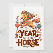 Jaar van het Paard - Nieuwjaarskaart Maankalender