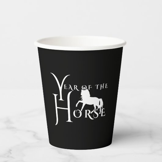 Jaar van het paard papieren bekers (Voorkant)