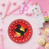 Jaar van het Paard Papieren Bordje (Feest)