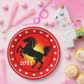 Jaar van het Paard Papieren Bordje (Feest)