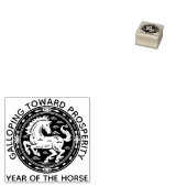 Jaar van het Paard Prosperity Chinese Zodiac Kunst Rubberstempel (Gestempeld)