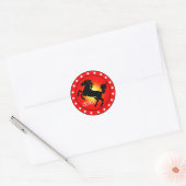 Jaar van het Paard Ronde Sticker (Envelop)