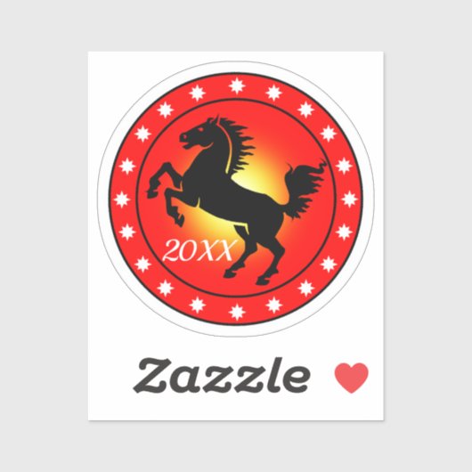 Jaar van het Paard Sticker (Vel)