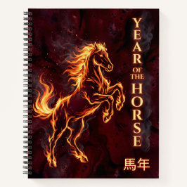 Jaar van het Paard - Vuur Chinese Zodiac Notitieboek