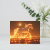 Jaar van het Paard(Vuur) Feestdagenkaart (Staand voorkant)