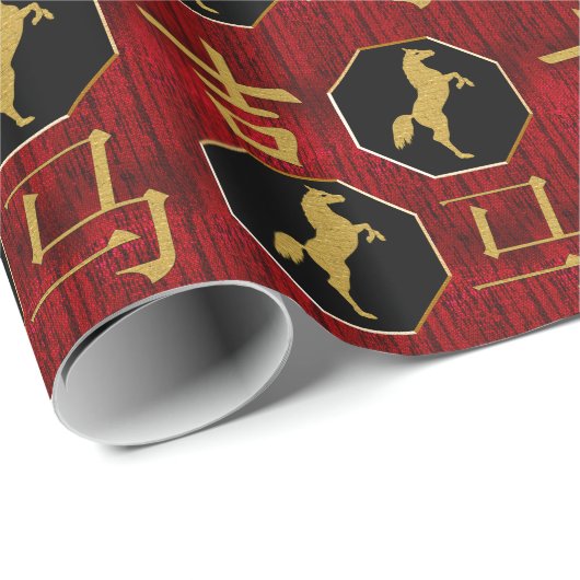 Jaar van het Paard - WP Cadeaupapier (Rol Hoek)