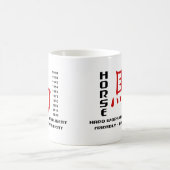 Jaar van het paardenkarakter koffiemok (Center)