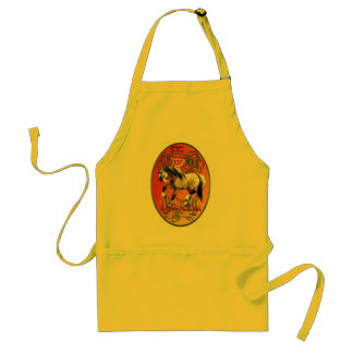Jaar van het paardenovaal Apron Standaard Schort
