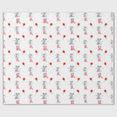 Jaar van het raspatpapier cadeaupapier (Vlak)