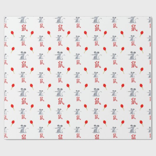 Jaar van het raspatpapier cadeaupapier (Vlak)