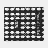 Jaar van het Rat 2020 Mijspatroon met Tekst Fleece Deken (Voorkant (Horizontaal))