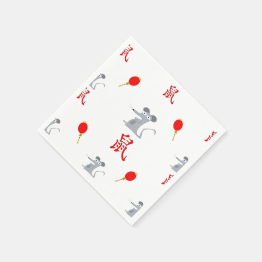 Jaar van het Rat 2020 Servet (Hoek)