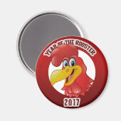 Jaar van het rooster 2017 magneet (Voorkant / Achterkant)