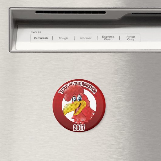 Jaar van het rooster 2017 magneet (Insitu (Vaatwasser))