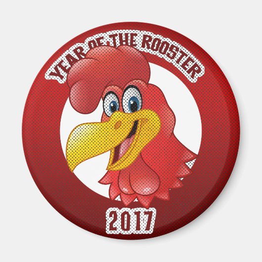 Jaar van het rooster 2017 magneet (Voorkant)