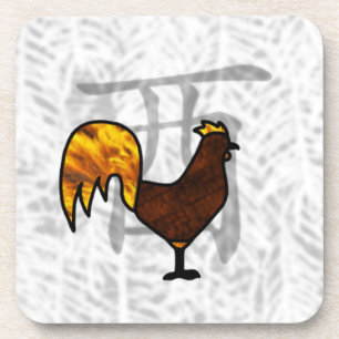 Jaar van het rooster bier onderzetter