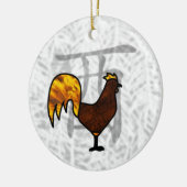 Jaar van het rooster keramisch ornament (Links)