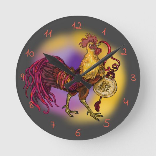 Jaar van het rooster ronde klok (Voorkant)