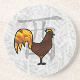 Jaar van het rooster zandsteen onderzetter