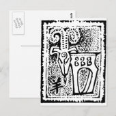 Jaar van het symbool schapen- en geitenvlees briefkaart (Voorkant / Achterkant)
