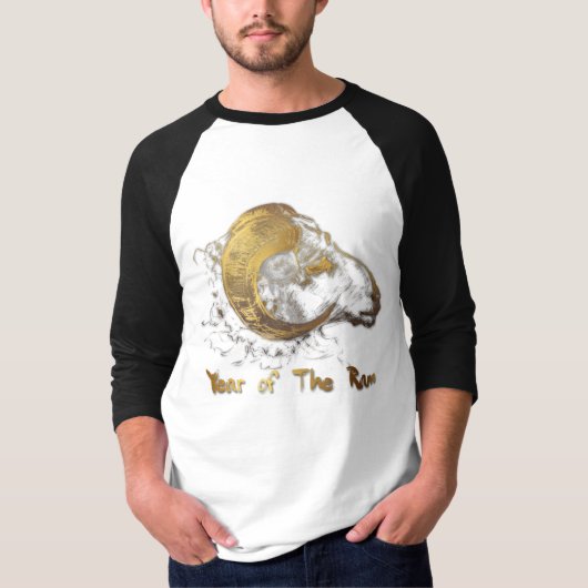 Jaar van het T-shirt "Ram Sheep" of "Goat Man" (Voorkant)