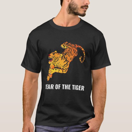 Jaar van het Tiger Chinese Zodiac-teken T-shirt (Voorkant)