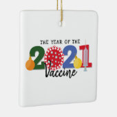 Jaar van het vaccin 2021 keramisch ornament (Rechts)