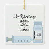 Jaar van het vaccin 2021 keramisch ornament (Achterkant)